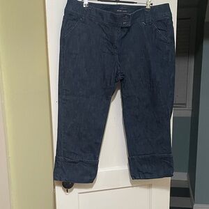 New York & Company Dark Blue Cropped Jeans
